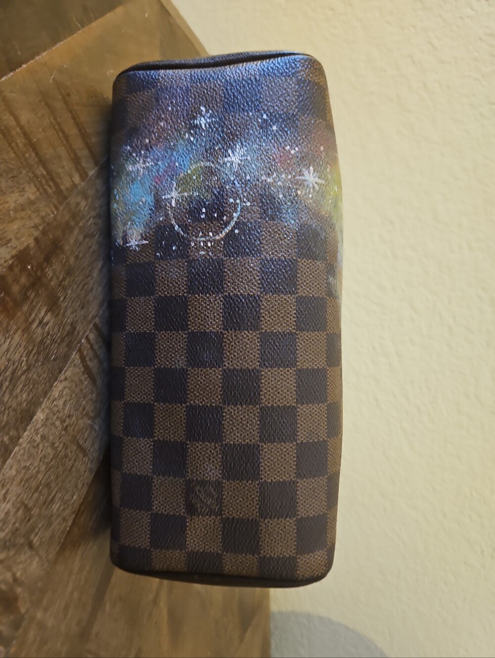 LOUIS VUITTON Damier Ebene Brera Customized Painted Baby Yoda Image - Picture 10 of 16